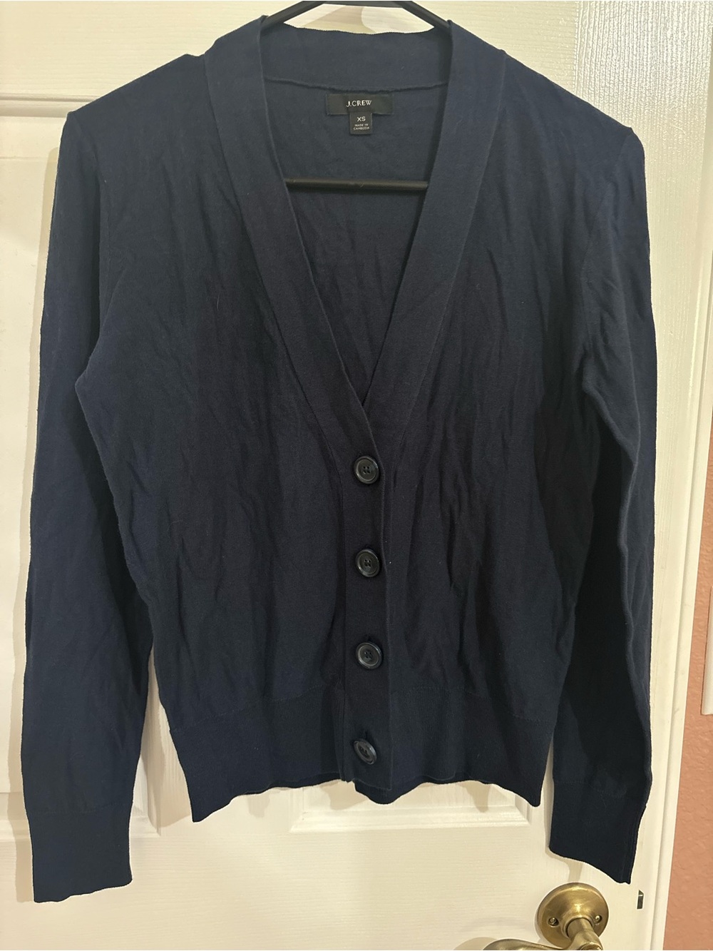 J. Crew Navy Blue Cardigan Sweater